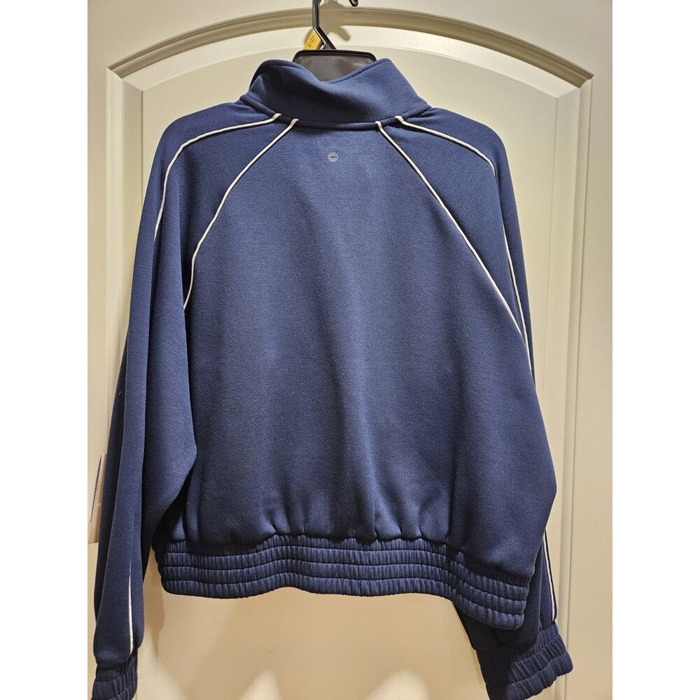 Avía Women's Double Knit Jacket Size L (12-14) Color Dark Blue Long Sleeve NWT - Picture 6 of 10